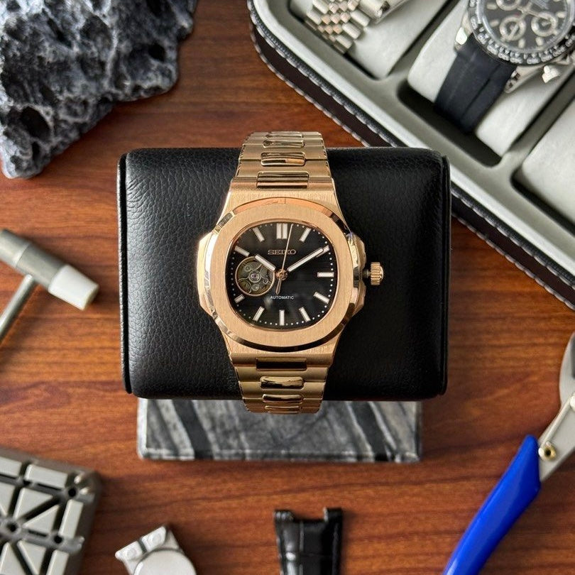SEIKO MOD NAUTILUS | OFFENES HERZ ROSÉGOLD