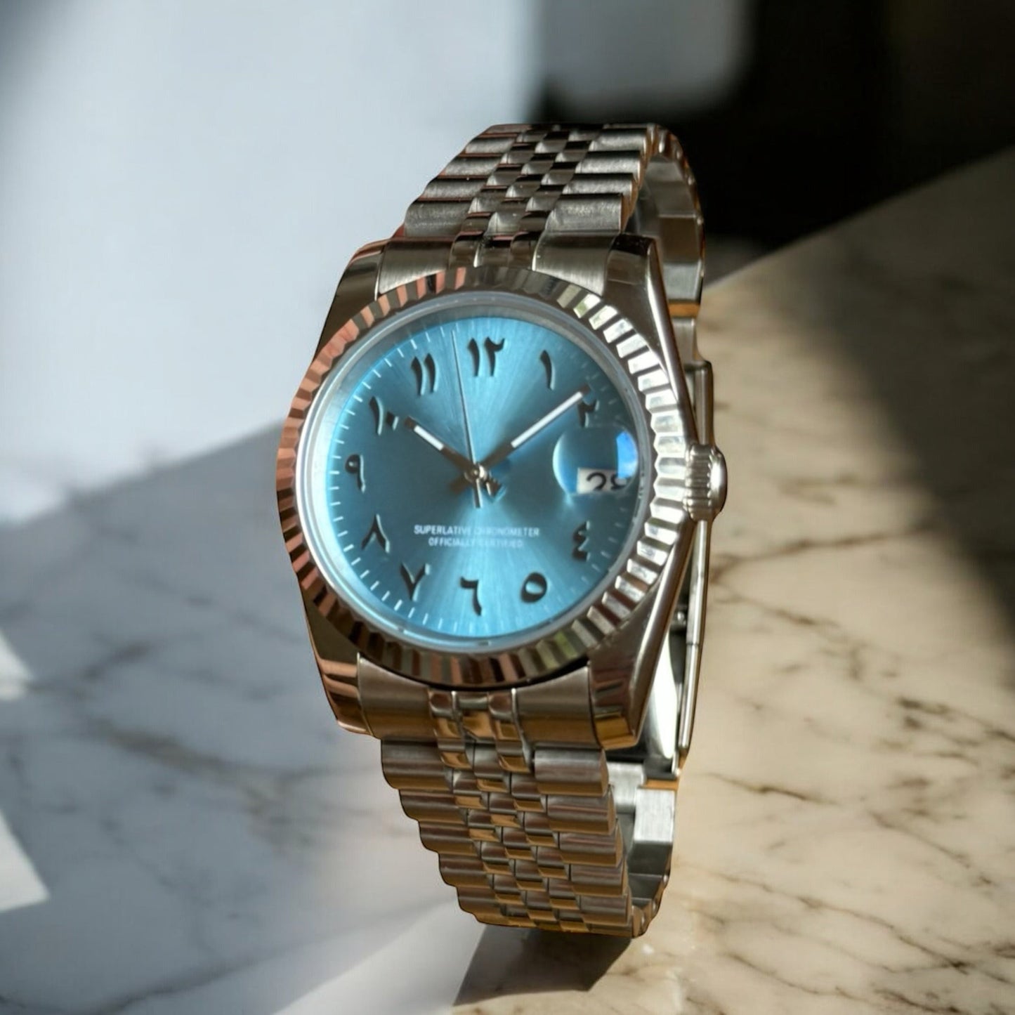 CADRAN SEIKARABIC - CRISTAL BLEU